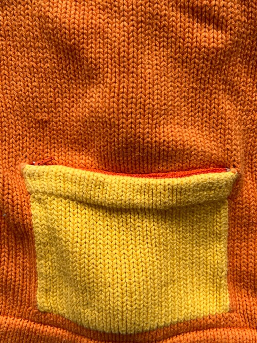 Peruvian Trading jacket cardigan sweater knit color block happy face baby zip up - Picture 3 of 8